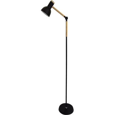 BEL AIR HOME - Lámpara de Pie Moderna de Metal y Madera - 155cm - E-27 BEL AIR HOME - Lámpara de Pie Moderna de Metal y Madera - 155cm - E-27