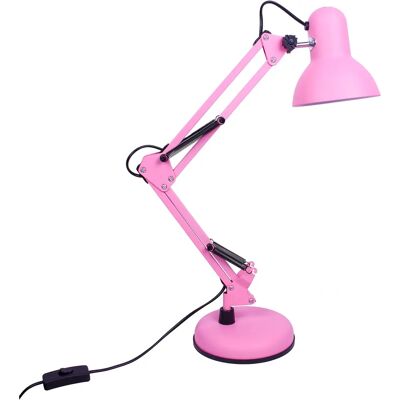 BEL AIR HOME Antigona Schreibtischlampe - Vintage Retro, Verstellbar, E27, Rosa BEL AIR HOME Antigona Schreibtischlampe - Vintage Retro, Verstellbar, E27, Rosa