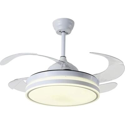 Ventilador de Techo LED Blanco Asgard Mini - 4 Aspas Retráctiles, 48W, 3000-4000-6000K Ventilador de Techo LED Blanco Asgard Mini - 4 Aspas Retráctiles, 48W, 3000-4000-6000K