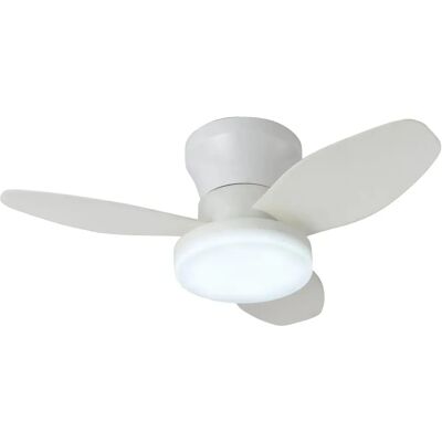 Ventilador de Techo Tauros Bel Air con Luz y Mando a Distancia - 70cm Blanco/Madera Ventilador de Techo Tauros Bel Air con Luz y Mando a Distancia - 70cm Blanco/Madera