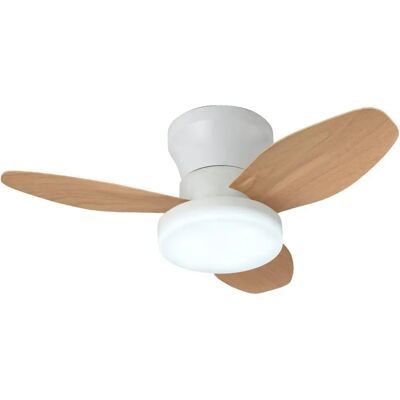 Ventilador de Techo Tauros Blanco con Luz LED y Mando - 48W, 70cm Ventilador de Techo Tauros Blanco con Luz LED y Mando - 48W, 70cm