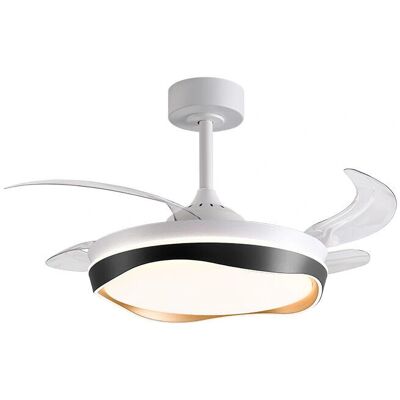 Interlusa - Ventilador de Techo - Negro-Oro - Aspas Retráctiles - 72W LED Interlusa - Ventilador de Techo - Negro-Oro - Aspas Retráctiles - 72W LED
