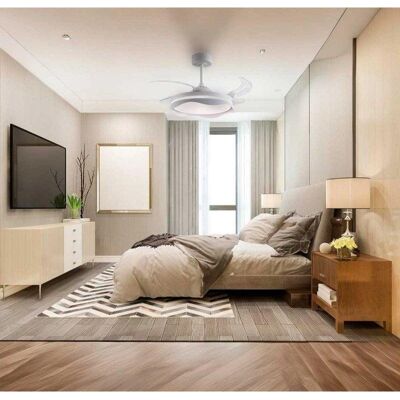 Ventilador Interlusa con Luz LED y Aspas Retráctiles Ventilador Interlusa con Luz LED y Aspas Retráctiles