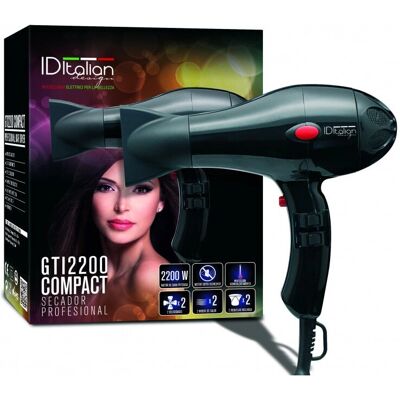 Id Italian IDE2200COMPACT Haartrockner - 2200W, Schwarz, Profi Id Italian IDE2200COMPACT Haartrockner - 2200W, Schwarz, Profi