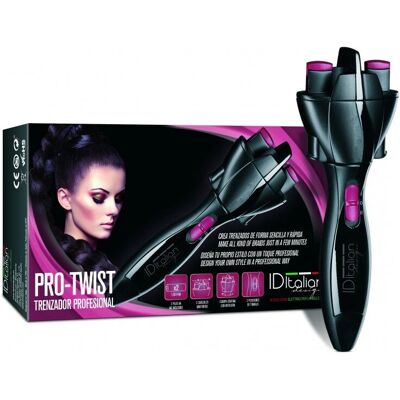 Outil de coiffure Italian Design Pro-Twist - Tresses, Noir & Rose - Publicité Outil de coiffure Italian Design Pro-Twist - Tresses, Noir & Rose - Publicité
