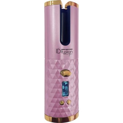 Italian Design Diamond Curl Draadloze Krultang - Roze en Goud Italian Design Diamond Curl Draadloze Krultang - Roze en Goud