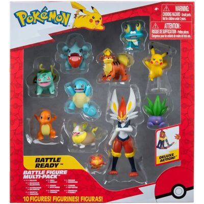 Ensemble Pokémon Jazwares Cinderace - 10 Figurines - Publicité Ensemble Pokémon Jazwares Cinderace - 10 Figurines - Publicité