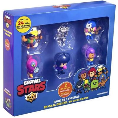 Bizak Pack de Luxo Brawl Stars 8 Figuras - Figuras de Ação Bizak Pack de Luxo Brawl Stars 8 Figuras - Figuras de Ação