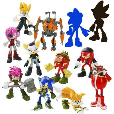 Confezione da 12 Figure Sonic - Personaggi Serie e Videogioco Confezione da 12 Figure Sonic - Personaggi Serie e Videogioco