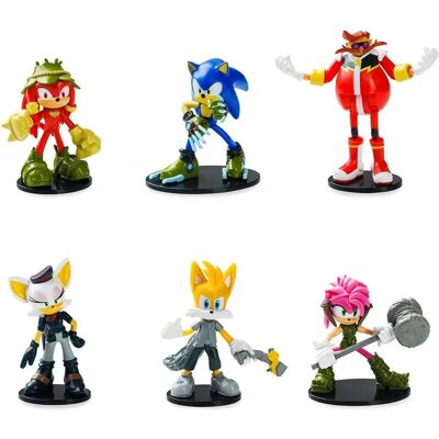 Action Figure Sonic - 6 Personaggi articolati - Raccogli tutti e 8 Action Figure Sonic - 6 Personaggi articolati - Raccogli tutti e 8