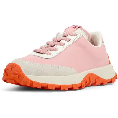 Camper K800548-015 Chaussures en cuir et nubuck rose - Chaussures décontractées pour enfants Camper K800548-015 Chaussures en cuir et nubuck rose - Chaussures décontractées pour enfants