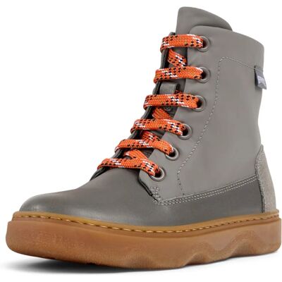 Camper Kiddo Chaussures Décontractées en Cuir et Textile Gris - Chaussures Camper Kiddo Chaussures Décontractées en Cuir et Textile Gris - Chaussures
