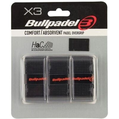 Bullpadel Overgrip GB1201 - Mikroperforert, Svart - For Paddle Tennis Bullpadel Overgrip GB1201 - Mikroperforert, Svart - For Paddle Tennis