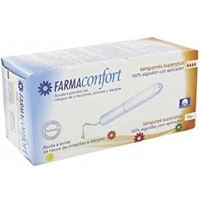 Tampones de algodón Farmaconfort Superplus - Pack de 14 Tampones de algodón Farmaconfort Superplus - Pack de 14