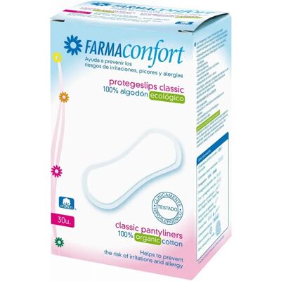 Protegeslips de Algodón Orgánico Farmaconfort - Protectores diarios Protegeslips de Algodón Orgánico Farmaconfort - Protectores diarios