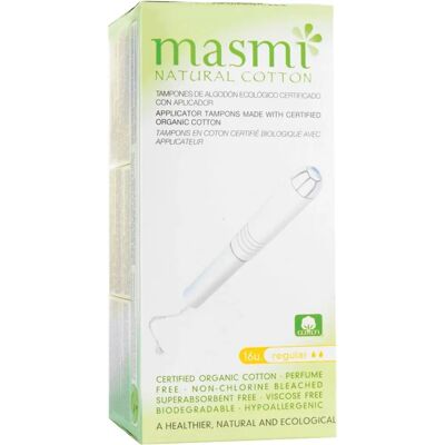 Tampons en coton bio Masmi - Hypoallergéniques, 16 pcs - Publicité Tampons en coton bio Masmi - Hypoallergéniques, 16 pcs - Publicité