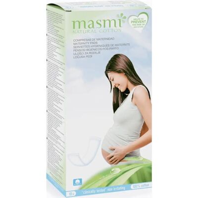 MTC Masmi Coton Naturel Serviettes Hygiéniques de Maternité - 10 unités - Publicité MTC Masmi Coton Naturel Serviettes Hygiéniques de Maternité - 10 unités - Publicité