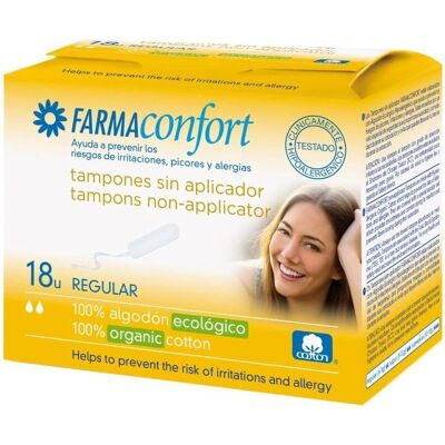 FARMACONFORT Tampones Digitales Hipoalergénicos - Regular - Sin aplicador FARMACONFORT Tampones Digitales Hipoalergénicos - Regular - Sin aplicador