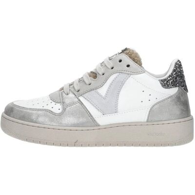 Victoria Witte Leren Sneakers - Casual Dames Schoenen Victoria Witte Leren Sneakers - Casual Dames Schoenen