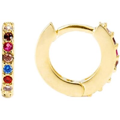 Luxenter Leofcar Oorbellen - Veelkleurige Zirconia - 18K Goud - Boho Stijl Luxenter Leofcar Oorbellen - Veelkleurige Zirconia - 18K Goud - Boho Stijl