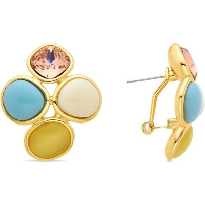 Luxenter Lezu - Oorbellen - 18K Goud - Meerkleurig - One Size Luxenter Lezu - Oorbellen - 18K Goud - Meerkleurig - One Size