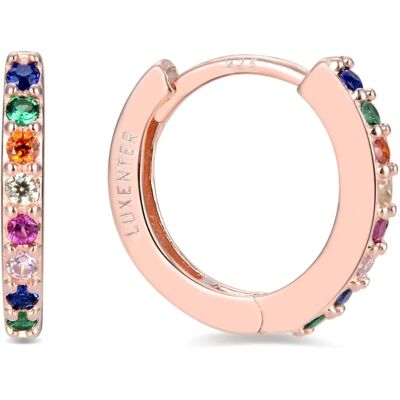 Luxenter Valarys Sterling Zilver 925 Veelkleurige Zirkonia Oorbellen - Boho Stijl Luxenter Valarys Sterling Zilver 925 Veelkleurige Zirkonia Oorbellen - Boho Stijl