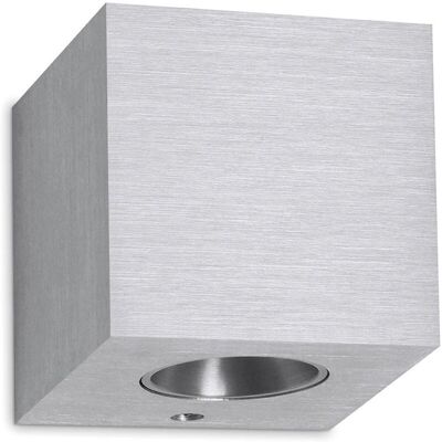 EXO Brick LED Wandleuchte - 2x3W, Up-Down, Gebürstetes Aluminium - Wandleuchte EXO Brick LED Wandleuchte - 2x3W, Up-Down, Gebürstetes Aluminium - Wandleuchte