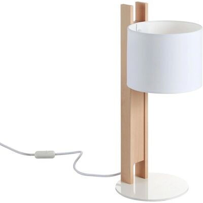 EXO LIGHTING Piano compacto E27 40W Algodón blanco Haya madera exo 621D-G05X1A-50-CA - Lámpara de Mesa EXO LIGHTING Piano compacto E27 40W Algodón blanco Haya madera exo 621D-G05X1A-50-CA - Lámpara de Mesa
