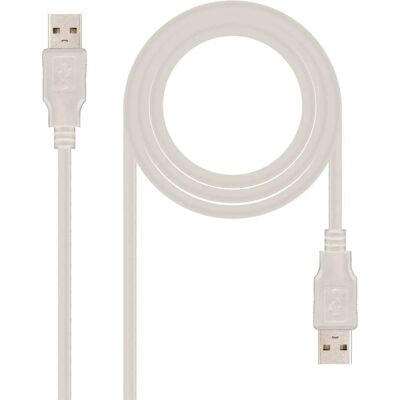 Nanocable 10.01.0303 USB-kábel - USB 2.0 - 2 m - Bézs Nanocable 10.01.0303 USB-kábel - USB 2.0 - 2 m - Bézs
