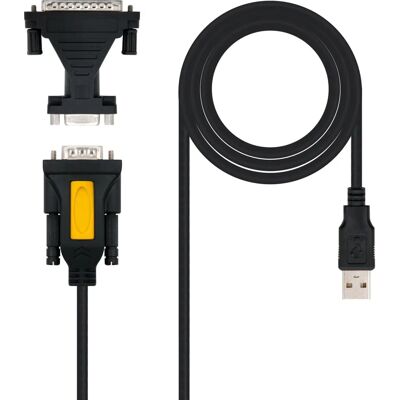 Nanocable 10.03.0002 USB-RS232 adapter - 1,8m - Fekete Nanocable 10.03.0002 USB-RS232 adapter - 1,8m - Fekete