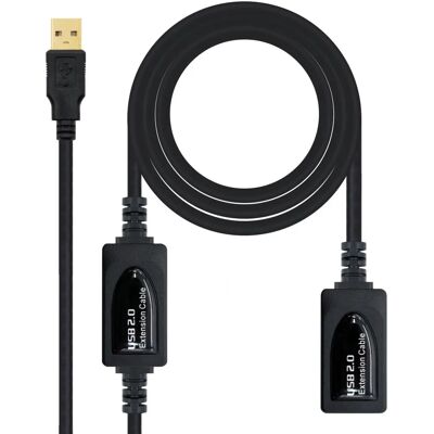 Nanocable 10m USB 2.0 hosszabbító kábel - Fekete Nanocable 10m USB 2.0 hosszabbító kábel - Fekete