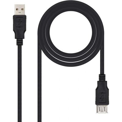 Cable de extensión USB Nano Cable 1m - Negro Cable de extensión USB Nano Cable 1m - Negro