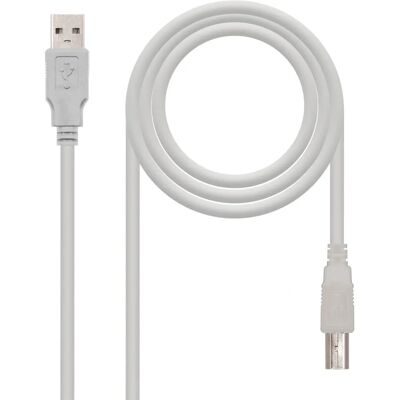 Cable USB Nanocable - 1m USB 2.0 Beige Cable USB Nanocable - 1m USB 2.0 Beige