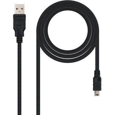Nanocable 10.01.0401 USB Kábel - 1m - Fekete - USB 2.0 Nanocable 10.01.0401 USB Kábel - 1m - Fekete - USB 2.0
