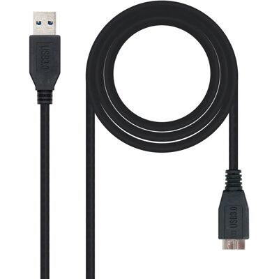 Câble USB 3.0 Micro-USB B NanoCable - 1m - Noir - Publicité Câble USB 3.0 Micro-USB B NanoCable - 1m - Noir - Publicité