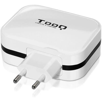 Carregador de parede TooQ TQWC-1S04WT USB 4 34W Branco - Carregador de parede Carregador de parede TooQ TQWC-1S04WT USB 4 34W Branco - Carregador de parede