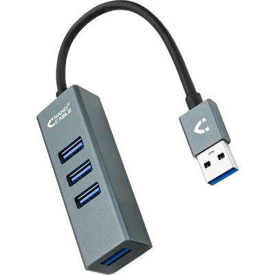 Nanocable 10.16.4402 Hub USB - 4 Portas USB 3.0 - Cinza Nanocable 10.16.4402 Hub USB - 4 Portas USB 3.0 - Cinza