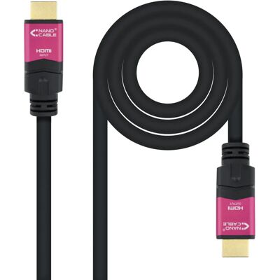 Câble HDMI Nanocable 10.15.3720 - 4K HDR 20m - Noir & Rose - Type A - Publicité Câble HDMI Nanocable 10.15.3720 - 4K HDR 20m - Noir & Rose - Type A - Publicité
