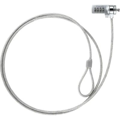 Cadenas en câble en acier TooQ TQCLKC0015 - 1,5 m - Sécurité & Usage Universel - Publicité Cadenas en câble en acier TooQ TQCLKC0015 - 1,5 m - Sécurité & Usage Universel - Publicité