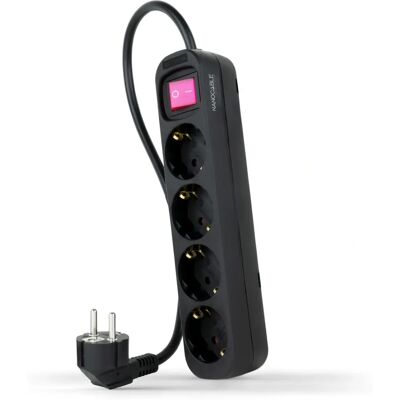 Nanocable 10.37.0004-BK Verlengsnoer - 4 Stopcontacten - Binnen Nanocable 10.37.0004-BK Verlengsnoer - 4 Stopcontacten - Binnen