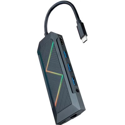 Nanocable 10.16.0901 Dock USB-C - 4 Porte - HDMI - RJ45 - Scheda SD - Nero Nanocable 10.16.0901 Dock USB-C - 4 Porte - HDMI - RJ45 - Scheda SD - Nero