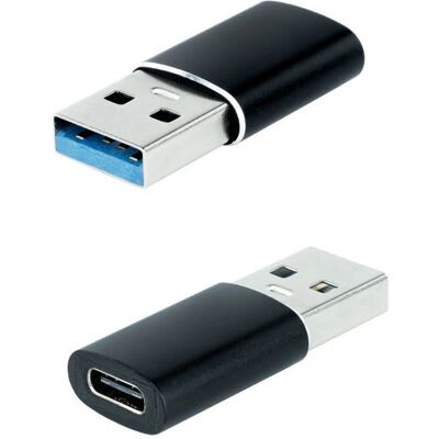 Nanocable USB C auf USB A Adapter - Schwarz - Kabeladapter Nanocable USB C auf USB A Adapter - Schwarz - Kabeladapter