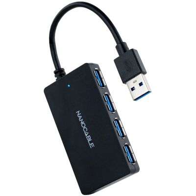 Nanocable 10.16.4403 Hub USB 4-Portas Preto - USB Hub Nanocable 10.16.4403 Hub USB 4-Portas Preto - USB Hub