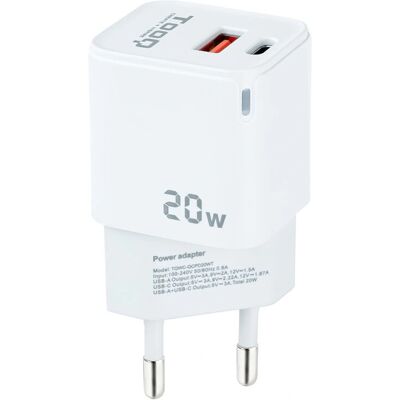 TooQ TQWC-QCPD20WT Branco 20W Carregador Rápido Universal TooQ TQWC-QCPD20WT Branco 20W Carregador Rápido Universal