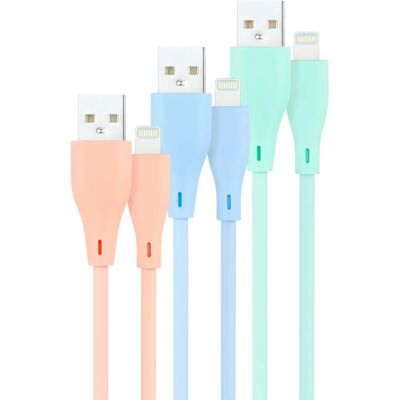 Nanocable 10.10.0401-A1 Cabo Lightning - Pack de 3 - 1m Nanocable 10.10.0401-A1 Cabo Lightning - Pack de 3 - 1m