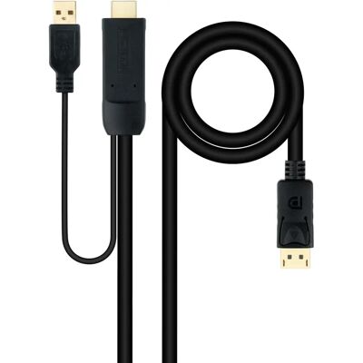 Nanocable 10.15.4352 Adaptador HDMI DisplayPort - 1,8m 4K Ultra HD Nanocable 10.15.4352 Adaptador HDMI DisplayPort - 1,8m 4K Ultra HD
