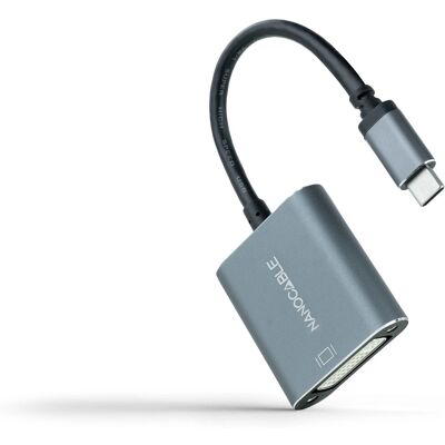 Adaptateur USB C à DVI Nanocable - Gris 15 cm - Publicité Adaptateur USB C à DVI Nanocable - Gris 15 cm - Publicité