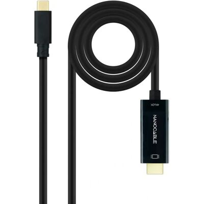 Nanocable 10.15.5133 Cable USB-C a HDMI - 3 m - Negro - 4K Ultra HD Nanocable 10.15.5133 Cable USB-C a HDMI - 3 m - Negro - 4K Ultra HD