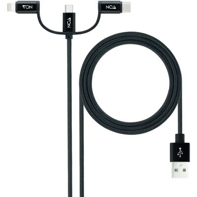 Nanocable 10.01.3200 USB-Kabel - Micro-USB, USB-C - 1m - Schwarz - USB 2.0 - Gerade Nanocable 10.01.3200 USB-Kabel - Micro-USB, USB-C - 1m - Schwarz - USB 2.0 - Gerade