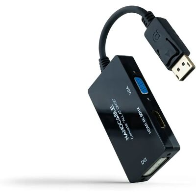 Nanocable 10.16.3301-ALL Adaptateur câble vidéo - Supporte DVI-D, VGA, HDMI - Publicité Nanocable 10.16.3301-ALL Adaptateur câble vidéo - Supporte DVI-D, VGA, HDMI - Publicité